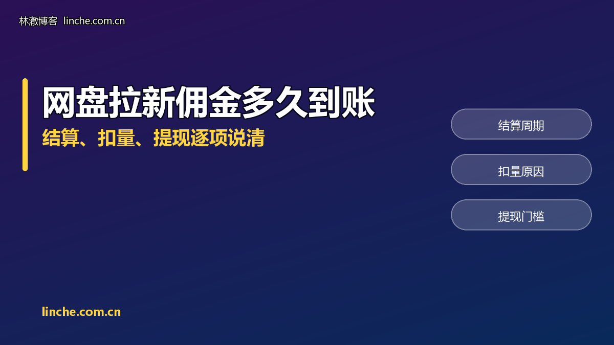 网盘拉新佣金多久能到账？结算、扣量、提现，逐项说清